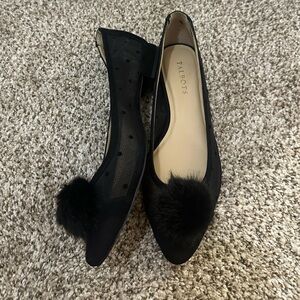 Talbots Mesh Polka Dot Pom Flats